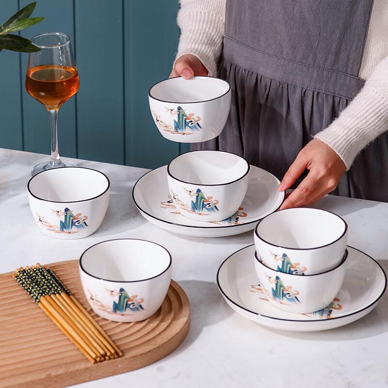 Woding Chiński Celadon Ceramiczny Zestaw Stołowy