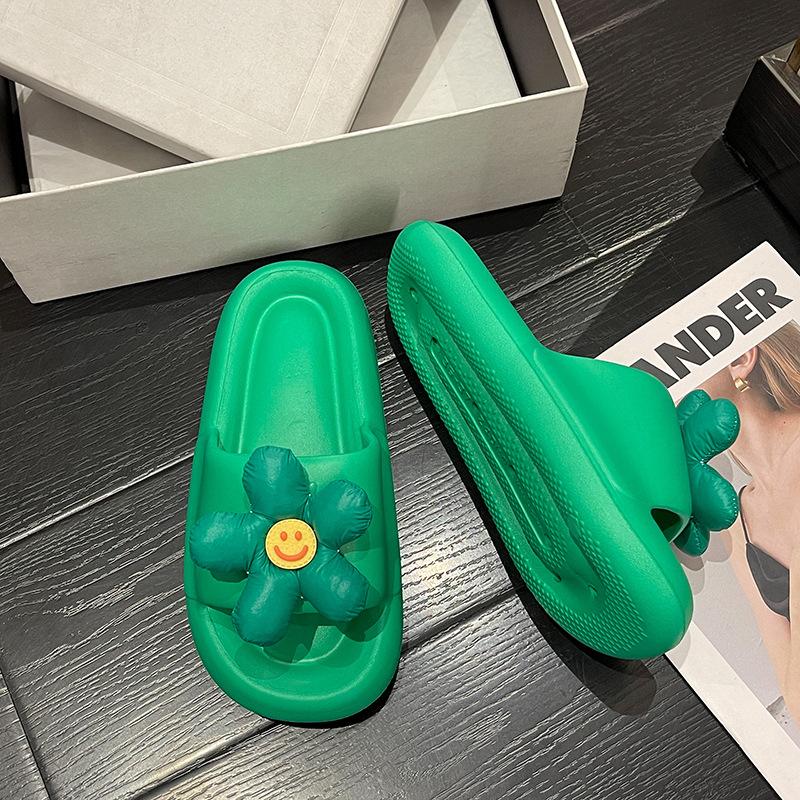 Damen Sommer Hausschuhe Weibliche EVA Outdoor Weiche Dicke Sohle Badezimmer Rutschfest Mädchen Bonbonfarbe Strand Hausschuhe Haushaltshausschuhe