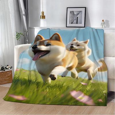 De Geliefde Shiba Inu Worpdeken 150x200 Pluizige Plaid Warme Dekens voor Koude Strandlaken Luxe Beddengoed Huisinterieur Knie &
