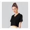 Yoga Fitness Short-sleeved T-shirt Women's Casual Sports High Neck Fitness Clothing Sunscreen Quick-drying Tops