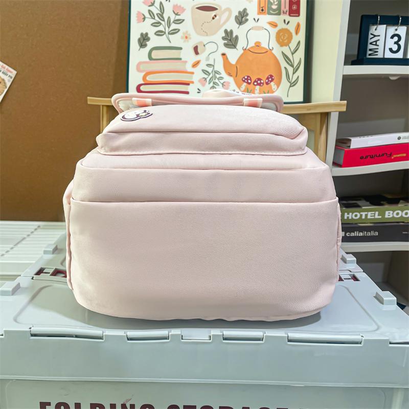 Color Block Student Schoolbag Women College Style Backpack