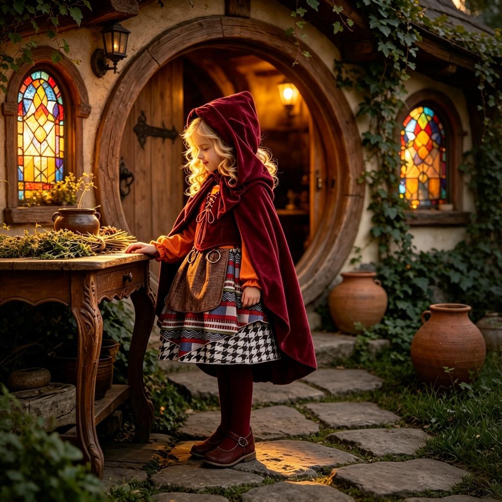 Kinder Rotkäppchen Umhang Kleid Kostüm für Halloween