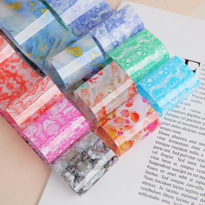 10 Sheets Marble Starry Sky Series Nail Transfer Stickers Nail Decals Foils Nail Art Decoration
