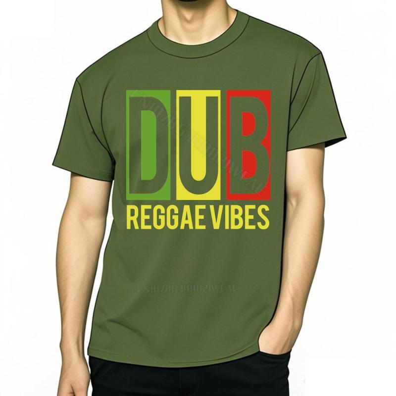 100% Cotton Tshirt for Man Dub Reggae Vibes Colors Soft Short Sleeve Shirt Trendy Short Sleeve Short Sleeve Shirt