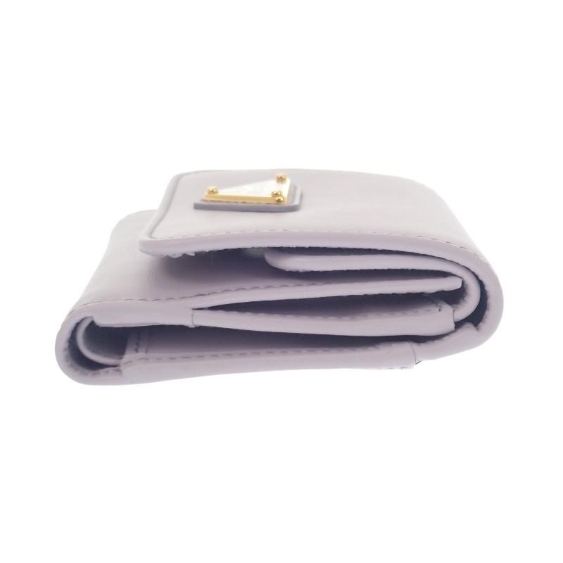 Prada 1MH043_2CNP_F0230 Dreifach gefaltete Geldbörse lila/Glycine Kalbsleder Damen