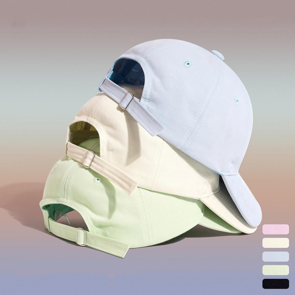 Cute Korean Style Embroidered Cotton Baseball Cap With Wide Brim For Casual Wear