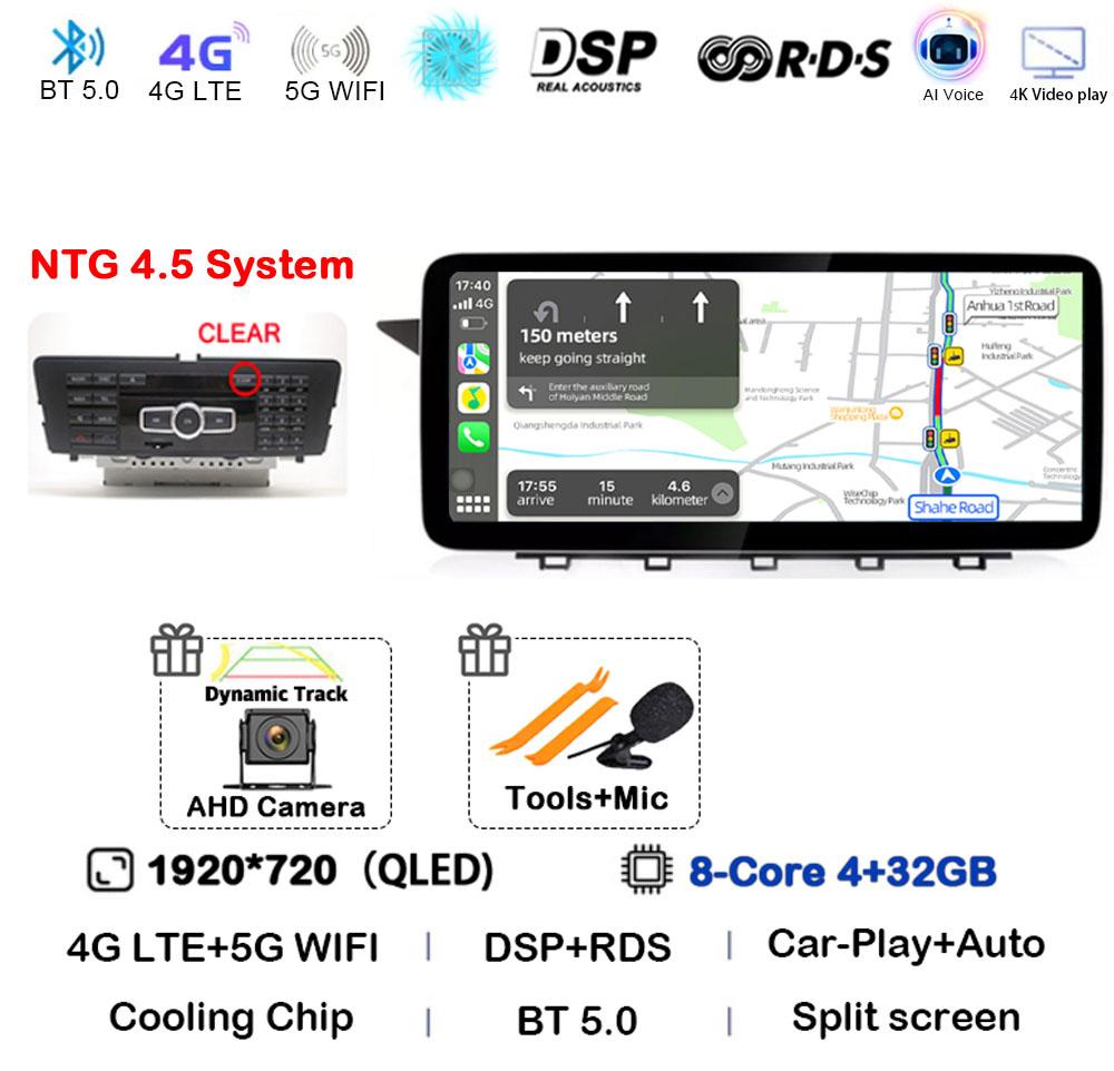 

Android 14 Автомобильное радио для Mercedes Benz GLK Class X204 2008 2009 2010 2012 - 2015 Мультимедийный проигрыватель стерео GPS беспроводной Carplay