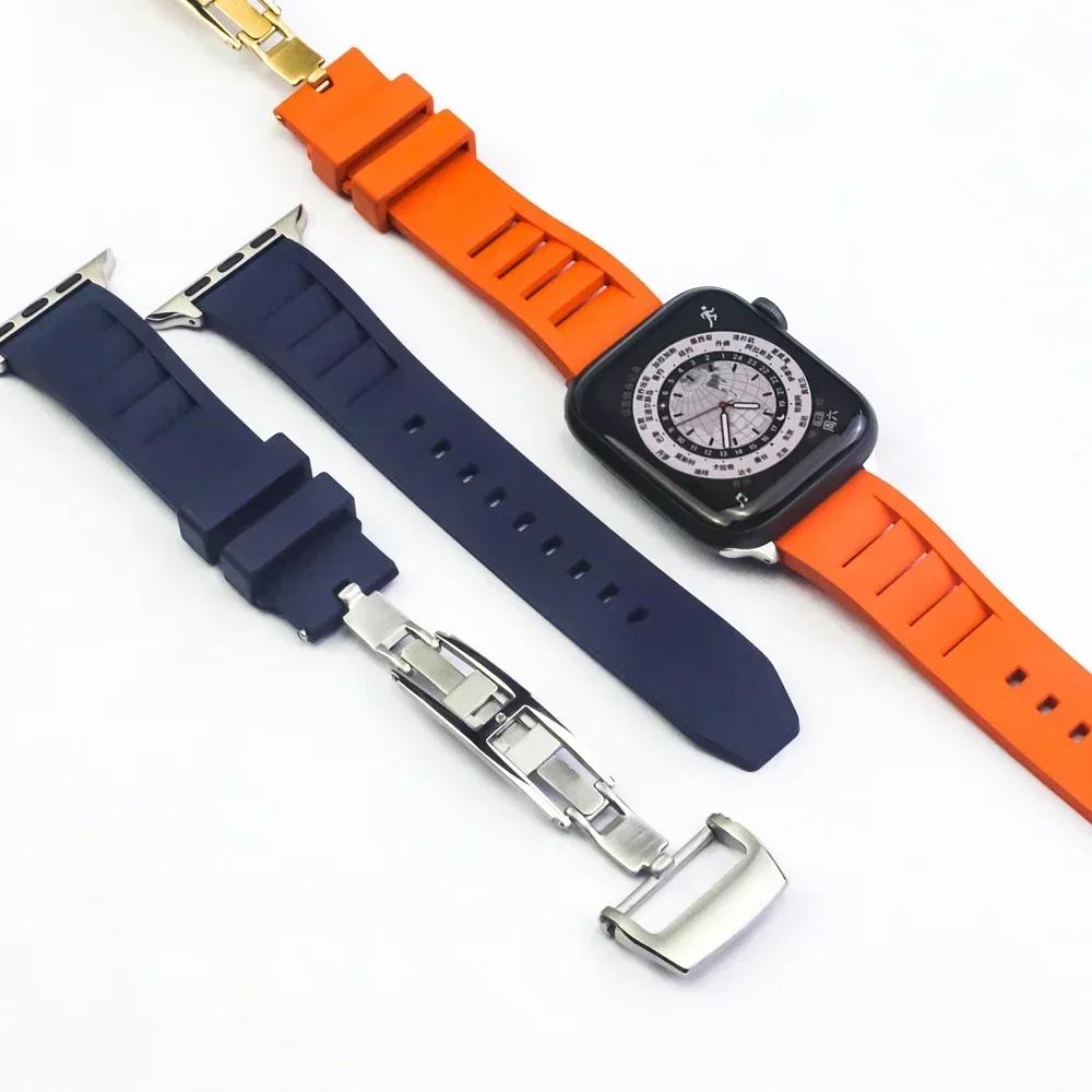 18mm Edelstahl Faltschließe für AP Modifikation GA2100 Schmetterlingsschließe Silber Schwarz Gold für Gummi Leder Uhrenarmband
