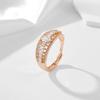 Kinel Luxury Natural Zirconia Full Pave Ring For Women Size Adjustable