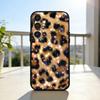 L-Luxury L-Leopard Print Fashion Phone Case For Samsung  A73,72,71,A52,51,40,41,A22,A32,31,A13, Soft Black Shell