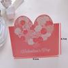 10Pcs New Heart-shaped Greeting Cards Handwritten Foldable Gift Card Blank Message Cards Valentines Day