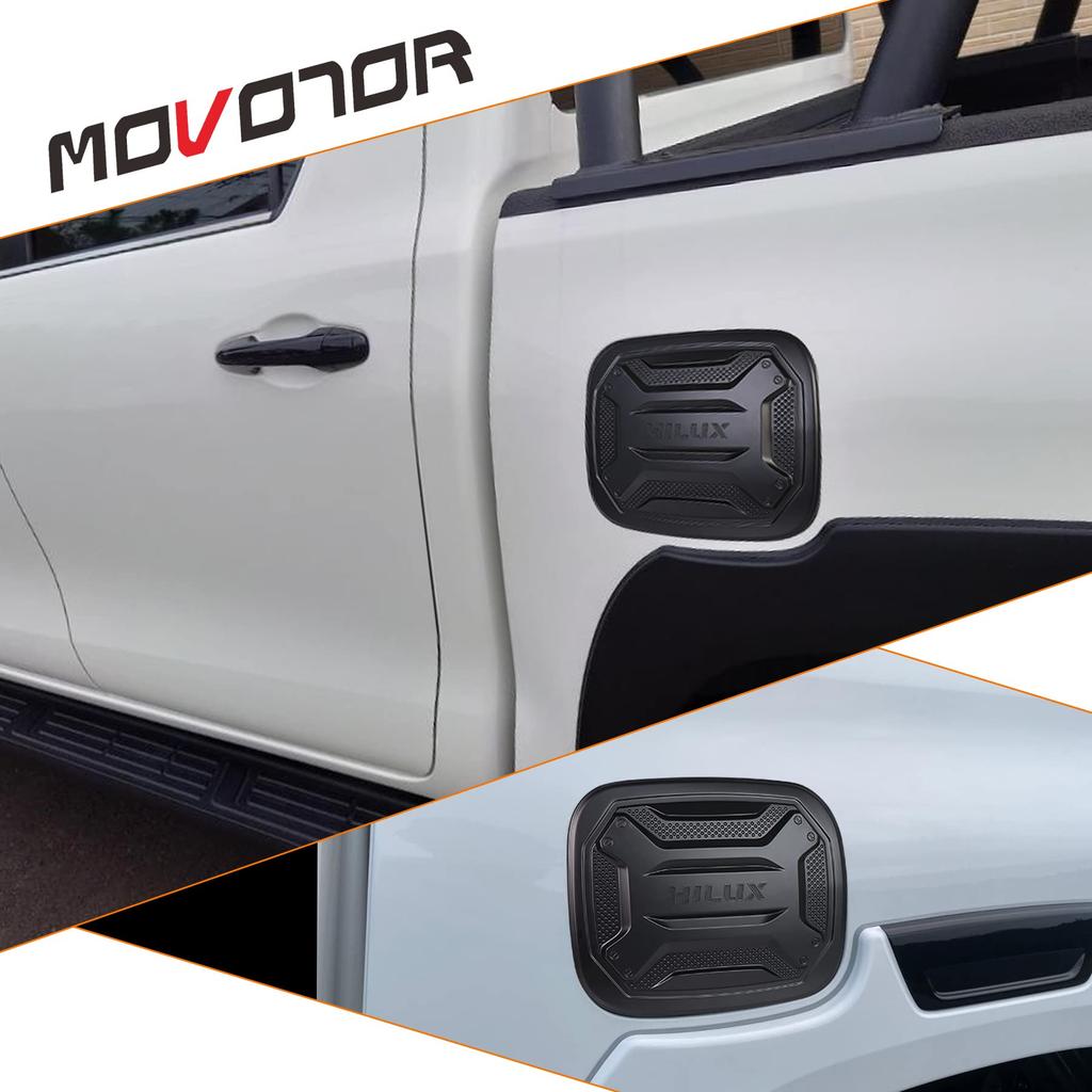 MOVOTOR Kryt plnicího hrdla paliva Hilux pro originální zámořský uzávěr palivové nádrže Toyota, pasuje na Hilux, Kryt, Nalepovací
