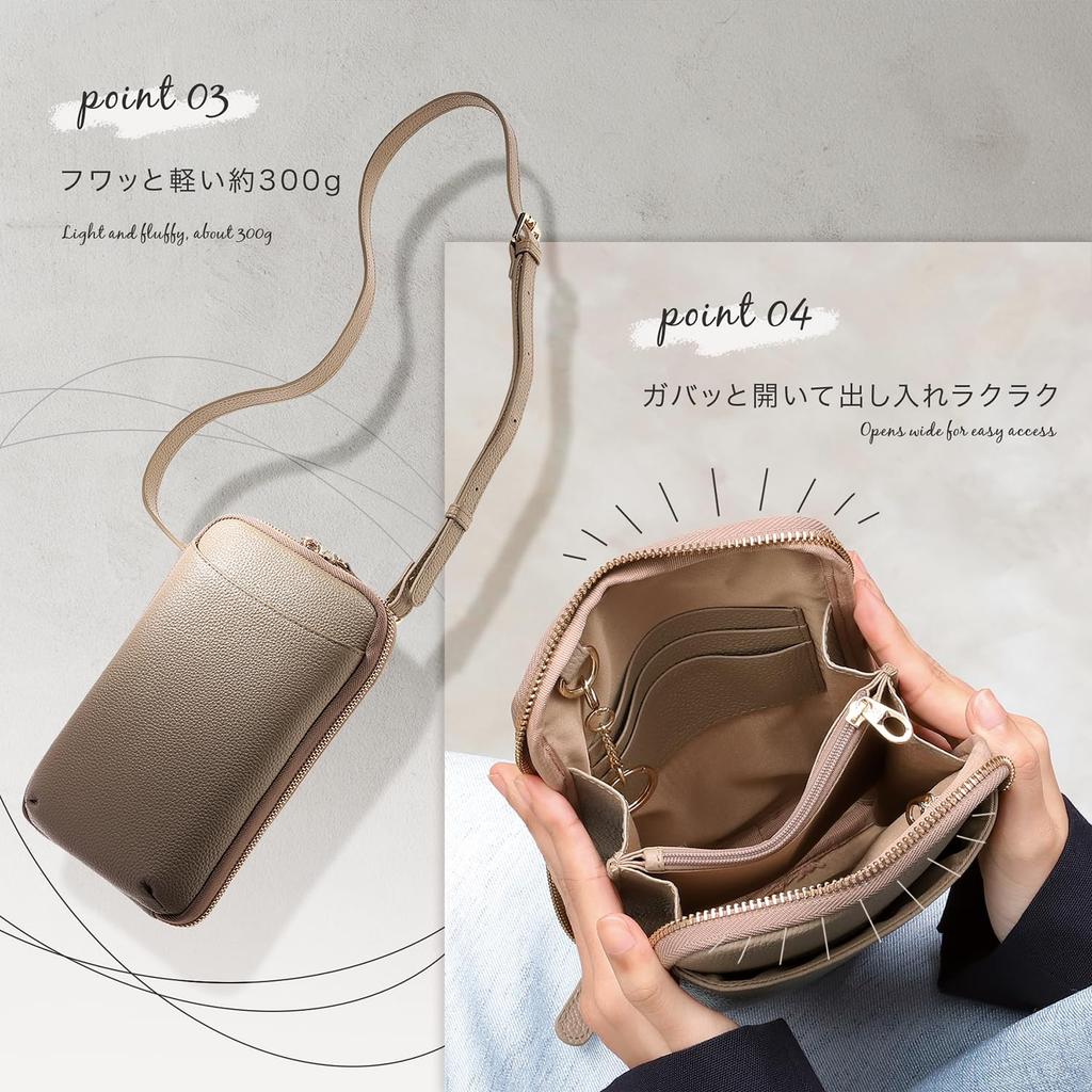 Smartphone Shoulder Pouch That Can Hold a Long Genuine Water Sacoche Shoulder YKK Zipper MP5 [BLUE SINCERE] Wallet, Leather, Repellent, Large,