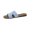 Lazy One-word Slippers Female Outer Wear Summer Flat-bottomed Fairy Style New with Skirt Seaside Beach Cool Slippers