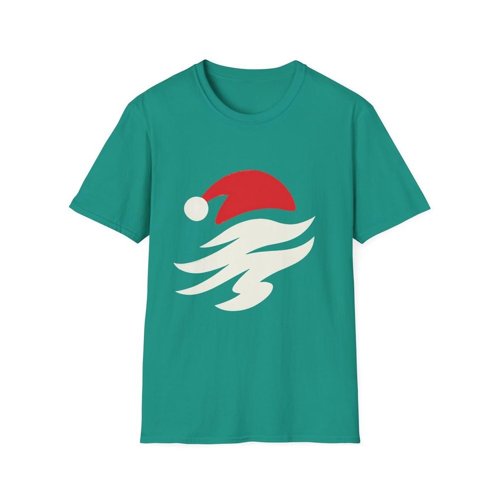 

Unisex Softstyle T-Shirt Twisted Santa Beard Abstract Christmas Holiday S