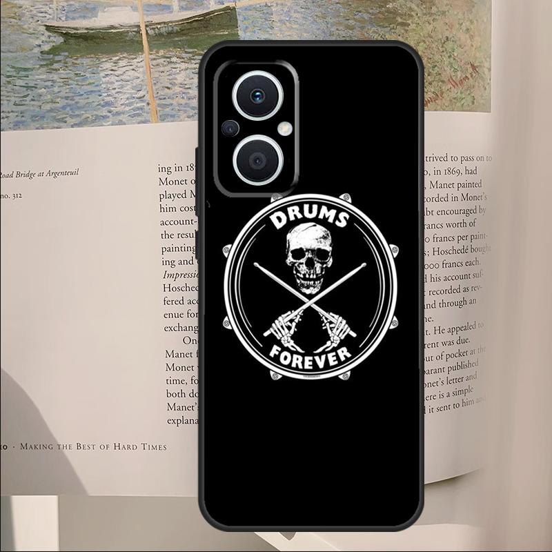 Musical Instrument Drum Cover For OPPO Reno 14F 13F 12F 11F 10 11 12 14 Pro 7 8 Lite OPPO Find X9 X6 X5 X8 Pro Case