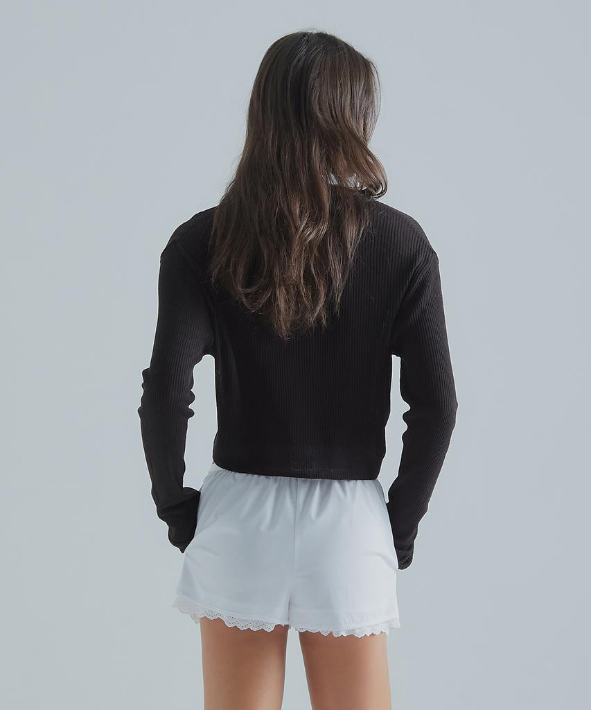 Peulaentigseobiseu Lace-Trimmed Boxer Shorts - White