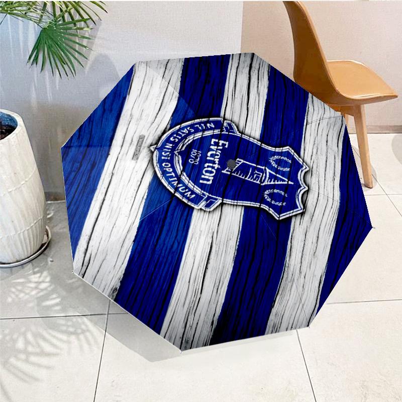 Ever-ton Football Club Crest Printed Automatic Umbrella, 8-Frame for Travel, camping, Casual Umbrella, Essential Gift for  for family and friends