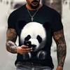 3D Printed Funny Panda T Shirt Men's Cute Animal Pattern Tees Summer Harajuku Round Neck Tops Oversized T-Shirts Short Sleeves