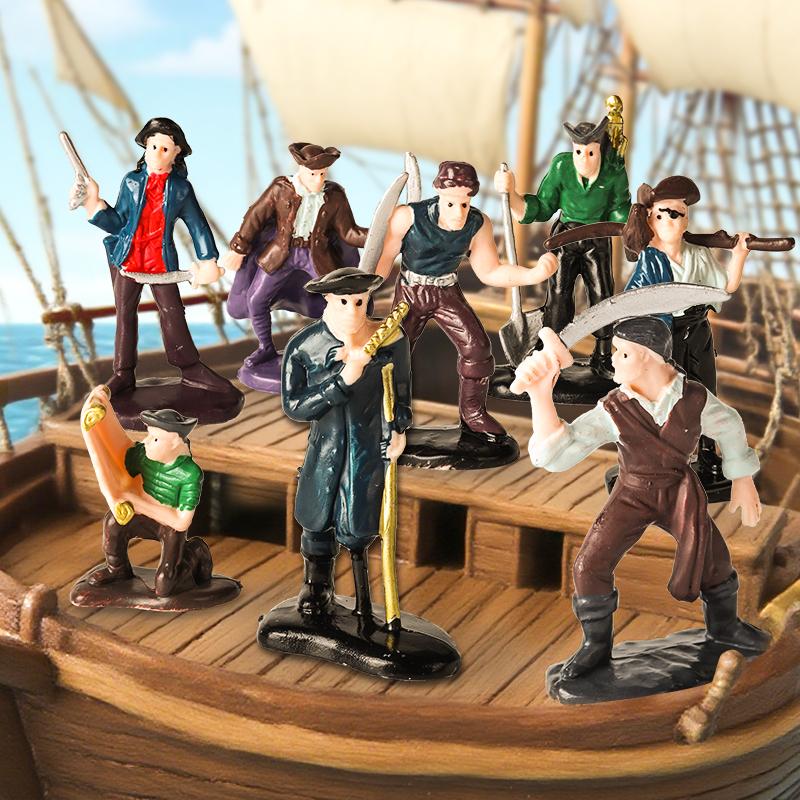 Oenux Creative Pirates of the Caribbean Mermaid Princess Model Action Figure Figurines Cake Toppers Kid Toy Halloween Gift