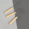 Straight Sewing Awl With Wooden Handle Leather Piercing Tool Shoemaker Shoe Sole Stitching DIY Handmade Craft Accessory