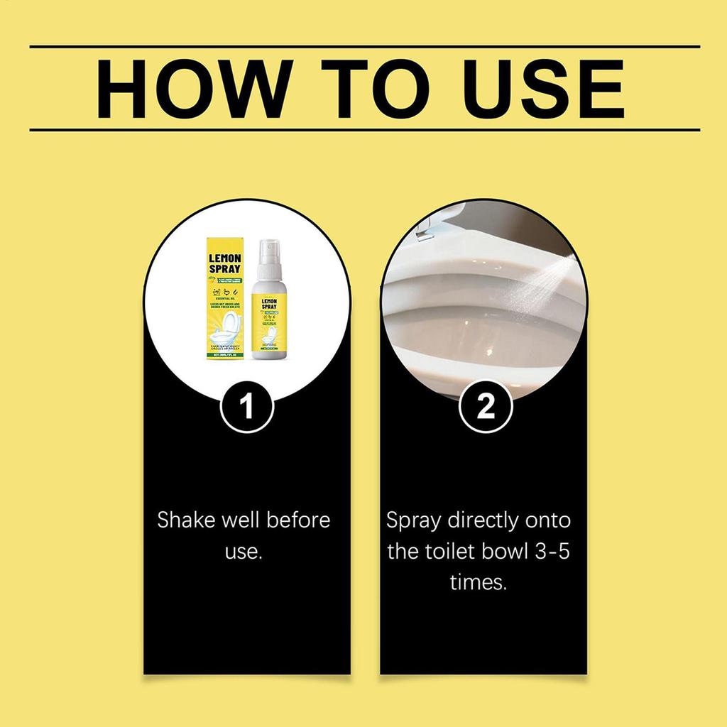 11ml Lemon Toilet Spray for Deodorizing Descaling Remove Stains Fragrant Refreshing Scent Air Freshener Spray