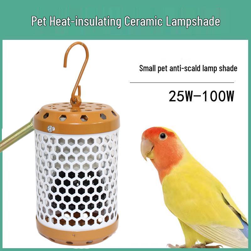 Parrot & Reptile Heat Lamp with Bite-Proof, Anti-Scald Mesh Cover