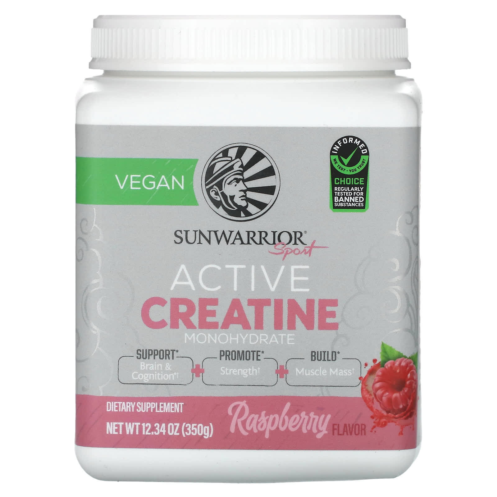 

Sports, Active Creatine Monohydrate, Raspberry Flavor, 350G (12.34Oz)