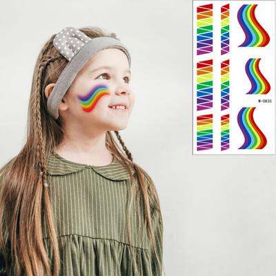 Adesivo Tatuaggio Cartone Animato Bambini Arcobaleno Adesivo Tatuaggio Carino Impermeabile Tatuaggio