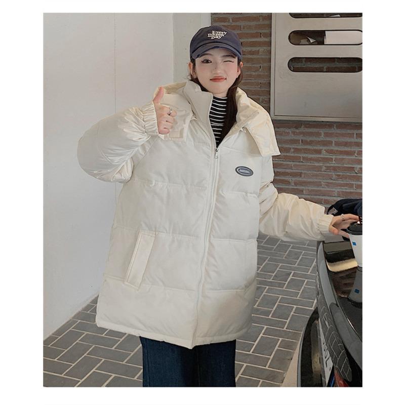 Women's Korean Version Loose Hooded Cotton-padded Jacket Winter Student Bread Clothes Cotton Clothes Warm Jacket
