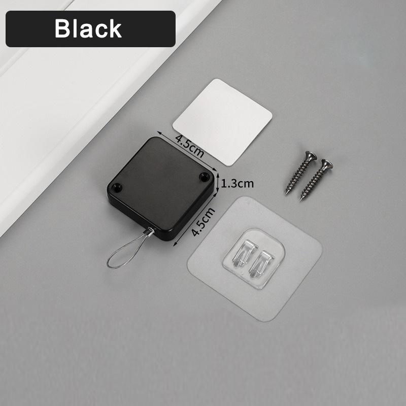 1 шт. Черный автоматический датчик дверного доводчика без перфорации, устройство автоматического отключения, телескопическое раздвижное дверное устройство без перфорации чёрный