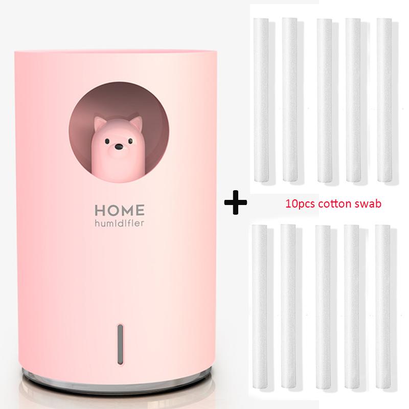 Humidificador doméstico de gran capacidad de 700 ml, humidificador de aire USB, difusor de aceites esenciales con lámpara LED de color, purificador de aire y nebulizador.