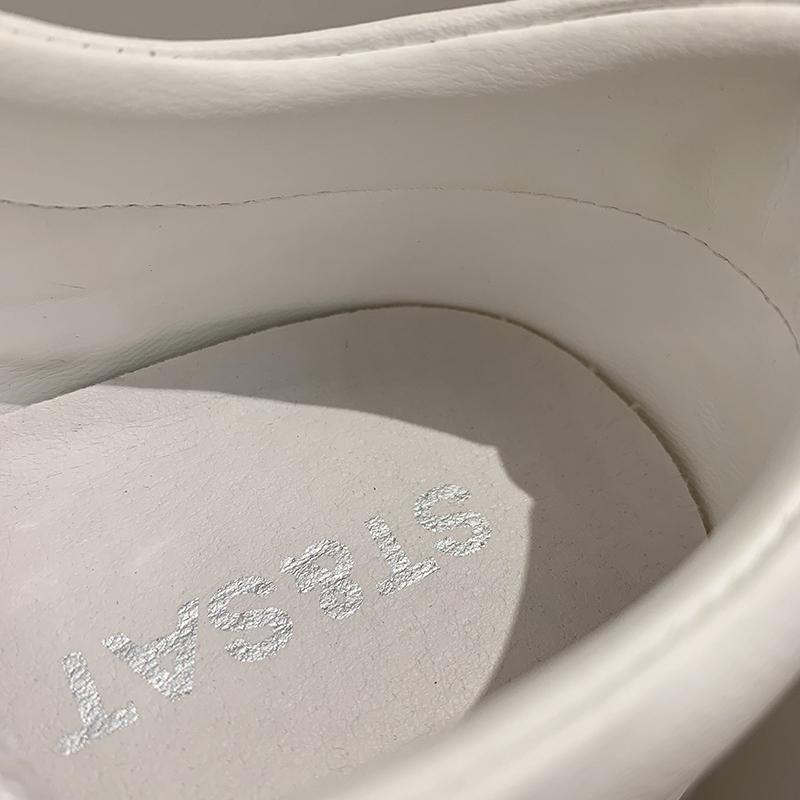 ქალის პლატფორმიანი ფეხსაცმელი, ქალის სპორტული ფეხსაცმელი 2024, ახალი, თასმებიანი, მაღალი ქუსლით, მრავალმხრივი, დაბალყელიანი, ყოველდღიური, მყარი ტყავის, პატარა ვაფლის ფეხსაცმელი