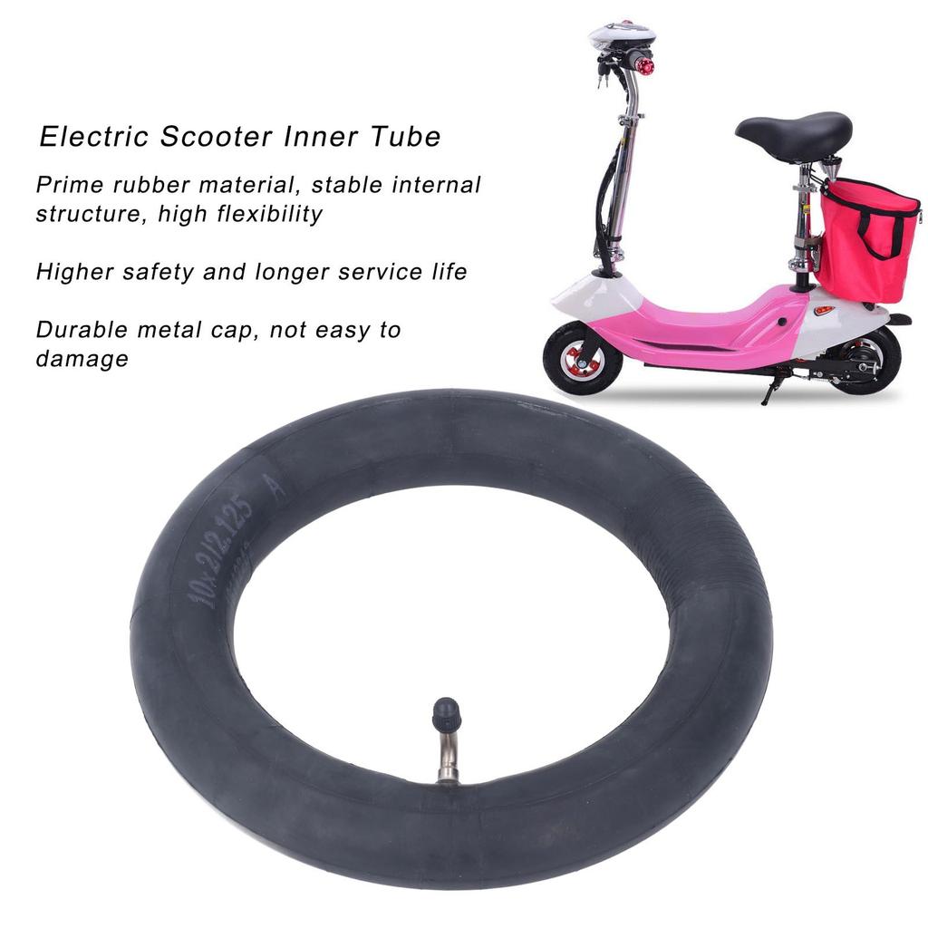 10x2/2.125 Dętka gumowa do hulajnogi elektrycznej, wymiana dętki z zaworem 90 stopni