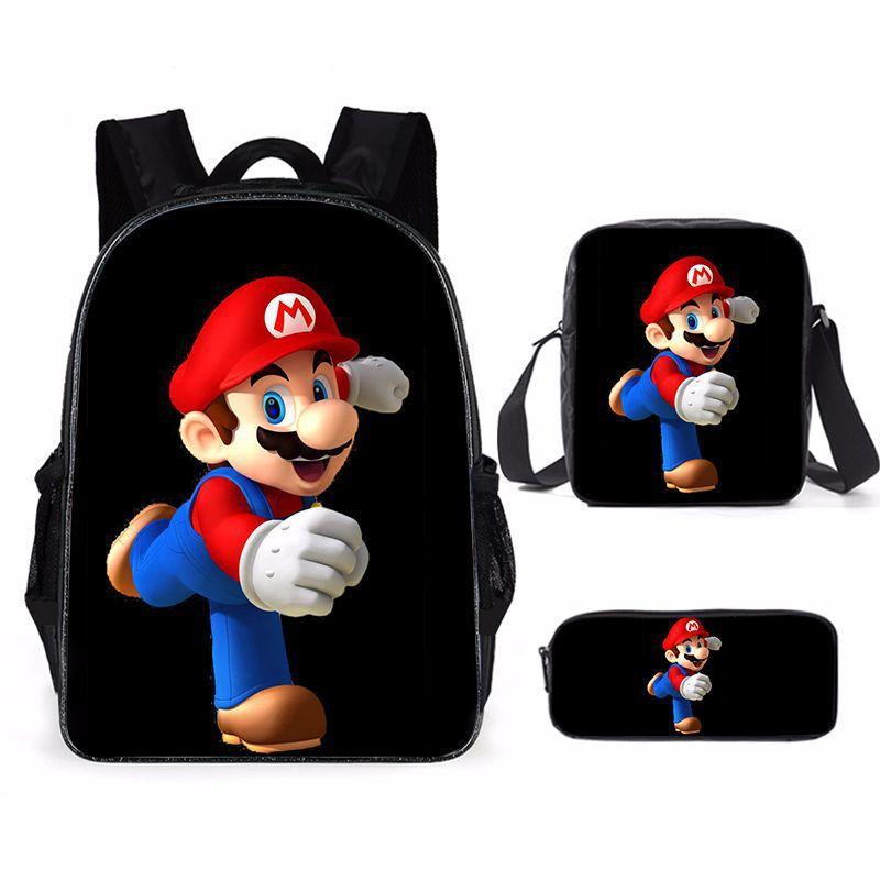 Cartoon Backpack, Primary And Secondary School Students Three-Piece Set, School Bag, Backpack, Shoulder Bag, Pencil Case.