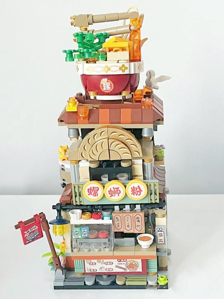 LOZ Mini Blocks Building Bricks Toys Puzzle Teens Gift Chinese Snack Bar Lemon Tea Shop Luosifen Store Home Decor 1294 1295