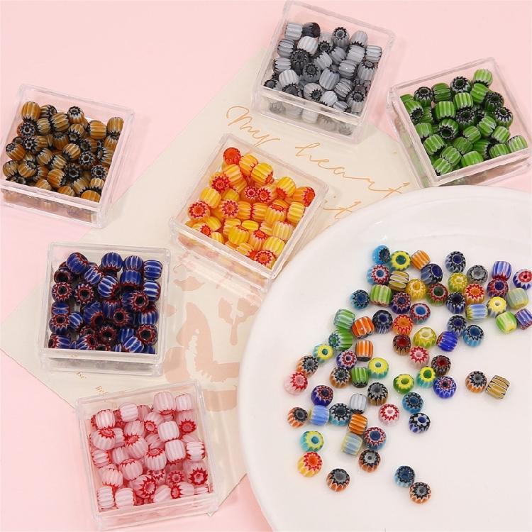 10 Pack Resin Pumpkin Beads Colorful Beads Handmade Craft Beads for Creative Hand Strands and Necklace Accessories