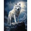Diamond Painting Full Drill White Wolf Flower Animal Diamond Painting Handmade Art Landscape Diy Diamond Mosaic Painting Home Decoration