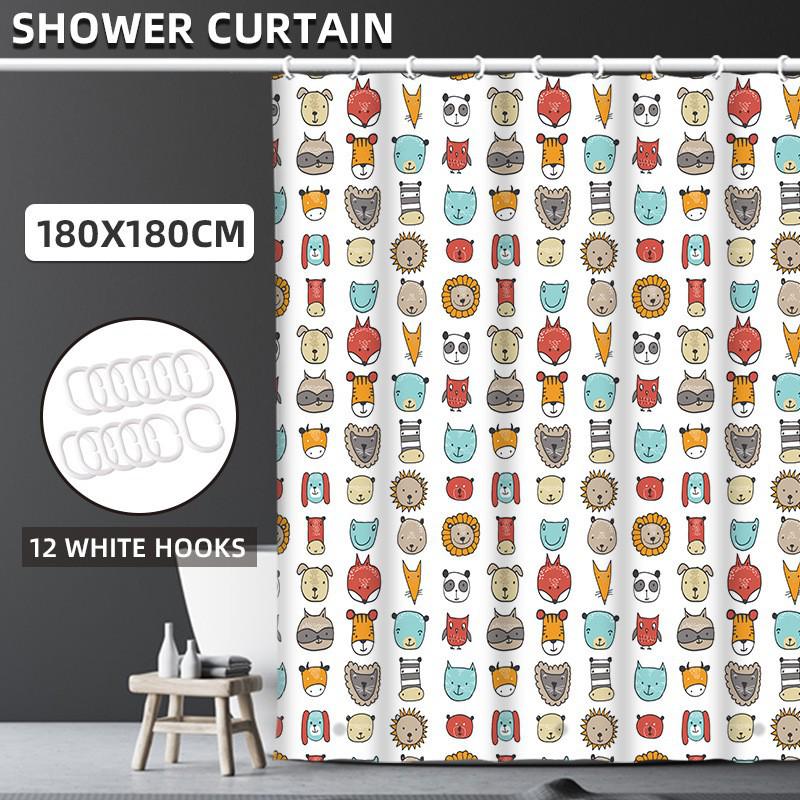 Waterproof Marble Print PEVA Shower Curtain - Moisture-Proof, Thickened Bathroom Partition