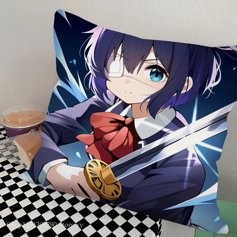 Takanashi Rikka Animation Take On Me Pillow Case Square Pillow Bedroom Sofa Leisure Comfort Cushion Living Room Home Decoration
