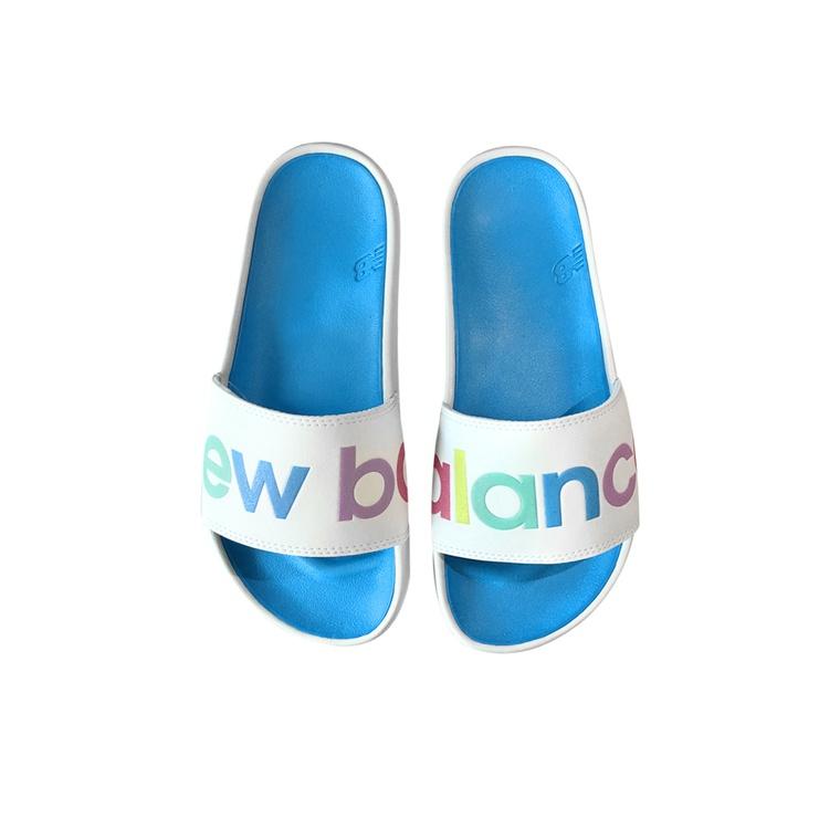 New Balance NB 200 Sandali Comodi Versatili a Scorrimento Calzature Donna Bianco Blu SWF200A1