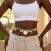 Trendige Meeresküsten-Anhänger Bauchkette für Damen Sexy Lagen-Taillen-Körper-Schmuck Sommer Festival Clubwear Accessoires