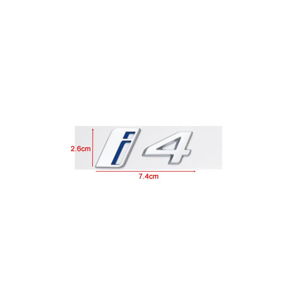 Car Stickers ABS 3D Letters Rear Trunk Emblem Logo for BMW iX i3 i4 i7 iX3 iX4 iX7 Matte Silver Accessories tv2