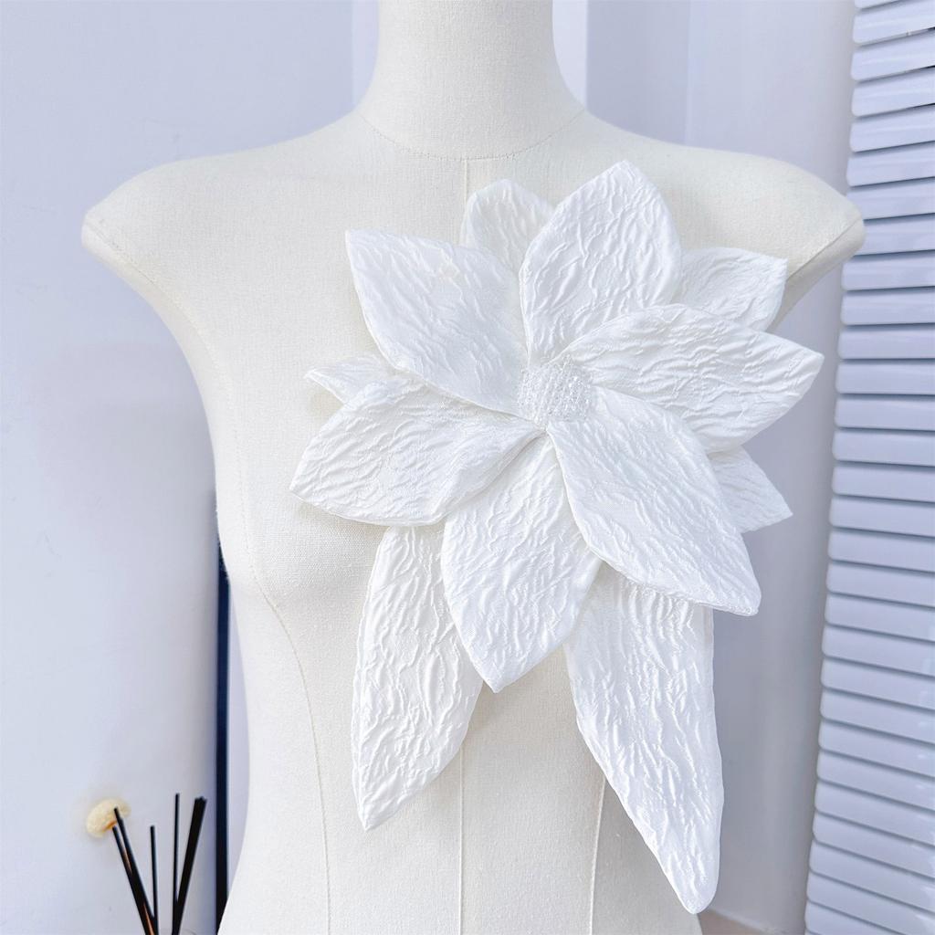 Eye-Catching Oversized Flower Applique for Clothes Hat Sewing Patches DIY Scarf Wedding Dress Decors Accessories