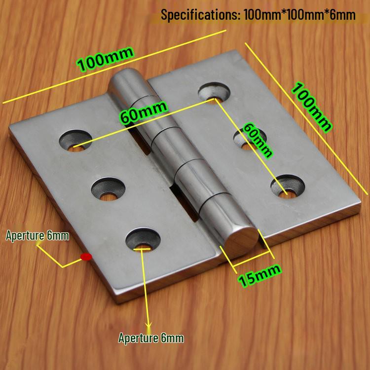 304 Stainless Steel Heavy Duty Industrial Flat Opening Thickened Mechanical Equipment Load-Bearing Hinge
