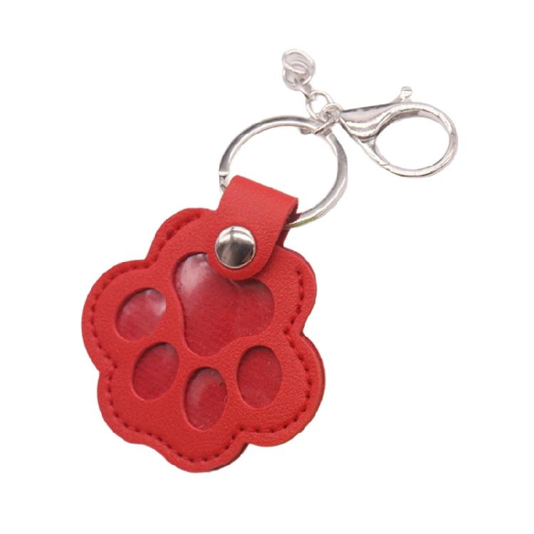 PU Leather Pet Hair Memorial Keychain Space Saving Hair Preservation Multifunctional Designs Portable Accessory