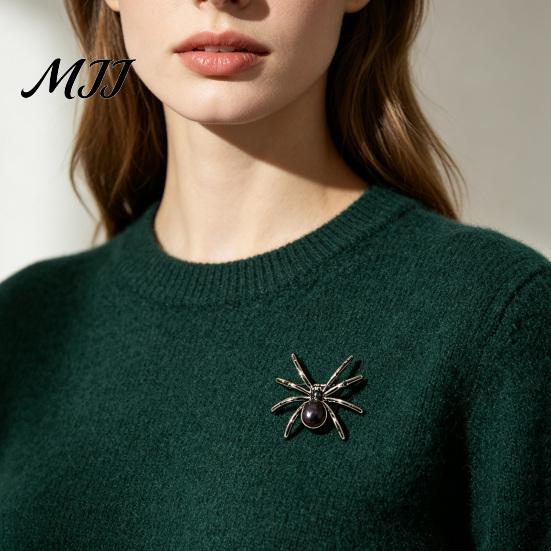 Creative Gift for Her Spider Brooch Pin Women Men, Faux Crystal Gothic Decorative Coat Insect Brooch, Halloween Punk Vampire Costume Accessories