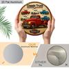 2D Flat 1pc Vintage Classic Truck Aluminum Decoration Plaque, Colorful Classic Truck Pattern Signs, Garage Decor, Workshop Decor and Farmhouse Decor