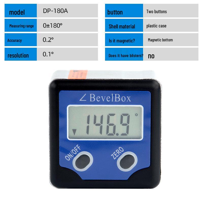 Digital Magnetic Inclinometer with Large Display & Angle Finder