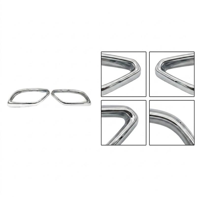 Chrome Tail Throat Trim Frame For Mercedes For Benz GLC Class X254 W254  2024 2025 Rear Bumper Cover Decoration
